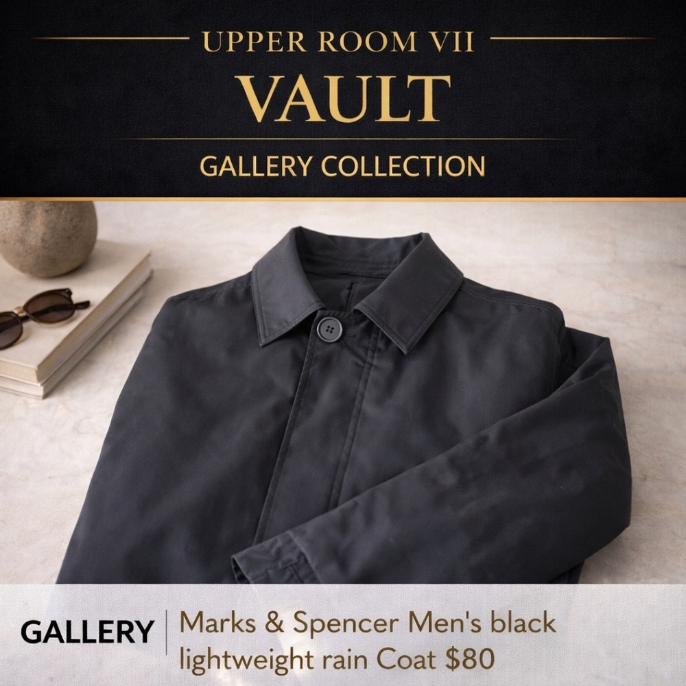 Marks & Spencer Men's black lightweight rain Coat